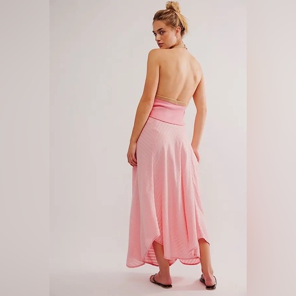 Free People Vibrant Pink and Peach Maxi Dress - Picture 2 of 3